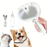 Cat Steam Brush – Pet Hair Removal & Grooming Comb with Spray Function for Cats, Dogs & Small Animals
