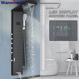 LED Waterfall Shower Panel Tower Set – Body Massage Jets & Rainfall Shower System