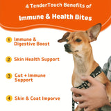 TenderTouch Allergy & Immune Supplement for Dogs – 240 Chews (2 × 180g Pack, 360g Total) for Seasonal Allergies, Itch Relief & Stronger Immunity