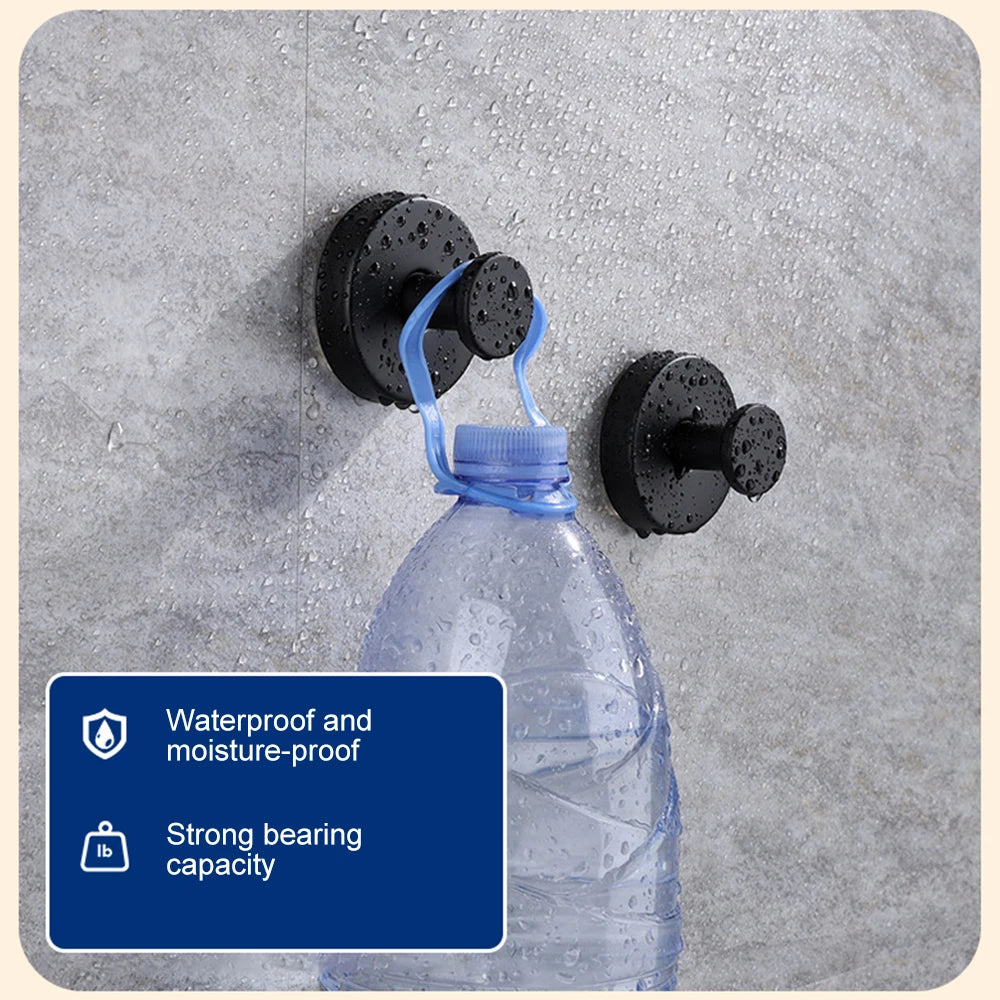 4-Pack Stainless Steel Suction Cup Hooks – Waterproof No-Punch Wall Mount Hooks for Kitchen & Bathroom