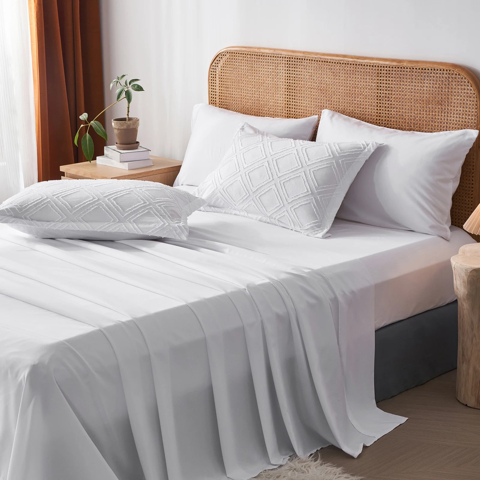 7-Piece Diamond Tufted Comforter Set – Fluffy Soft All-Season Bedding Bundle (Gift Ready)