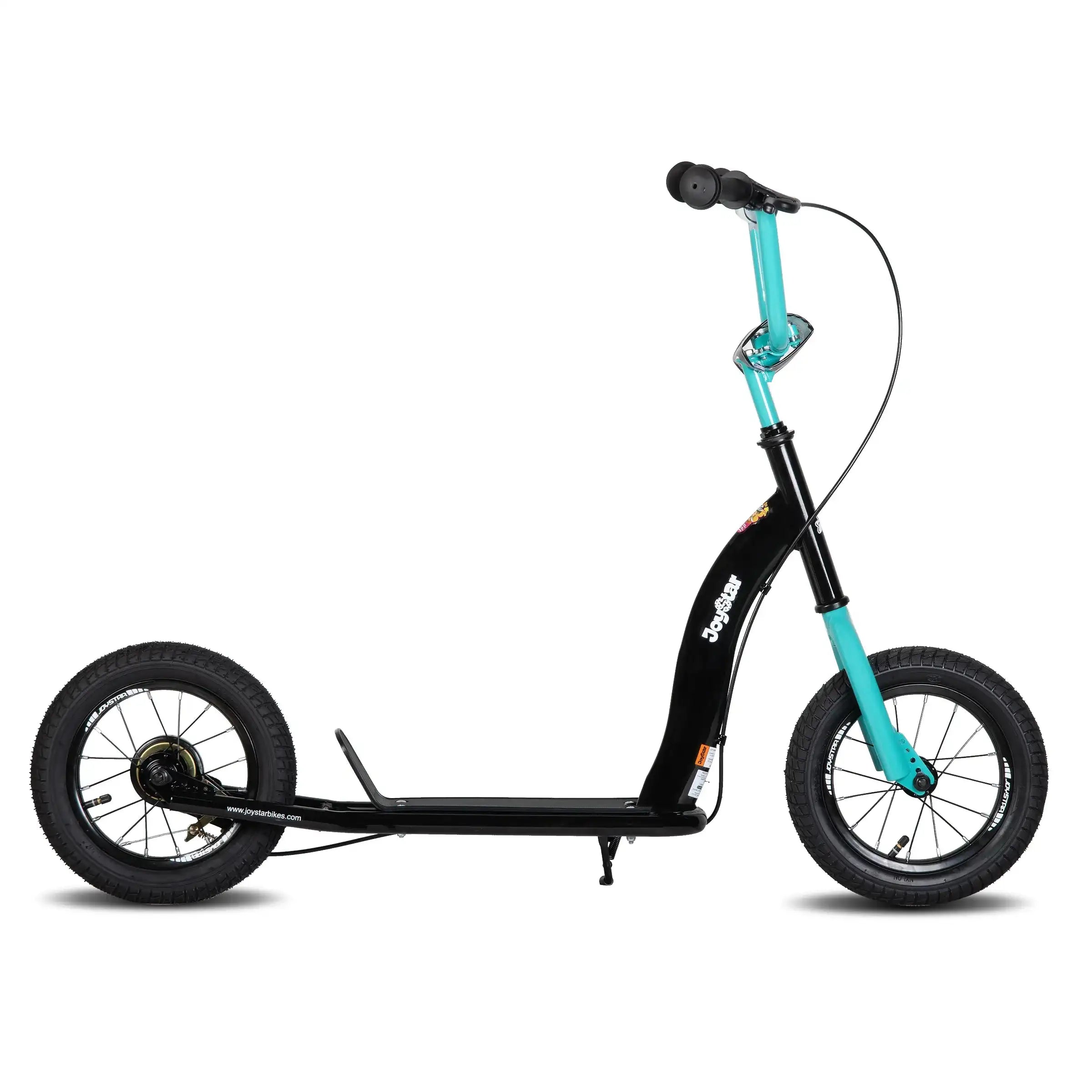 Joystar Kids Kick Scooter – Adjustable Handlebar, 12″ Inflatable Wheels, Rear Drum Brakes