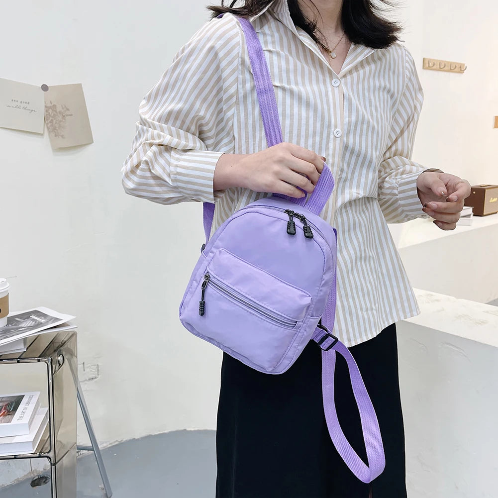 Women’s Mini Backpack — Solid Color Casual Small School & Travel Bookbag (2023)