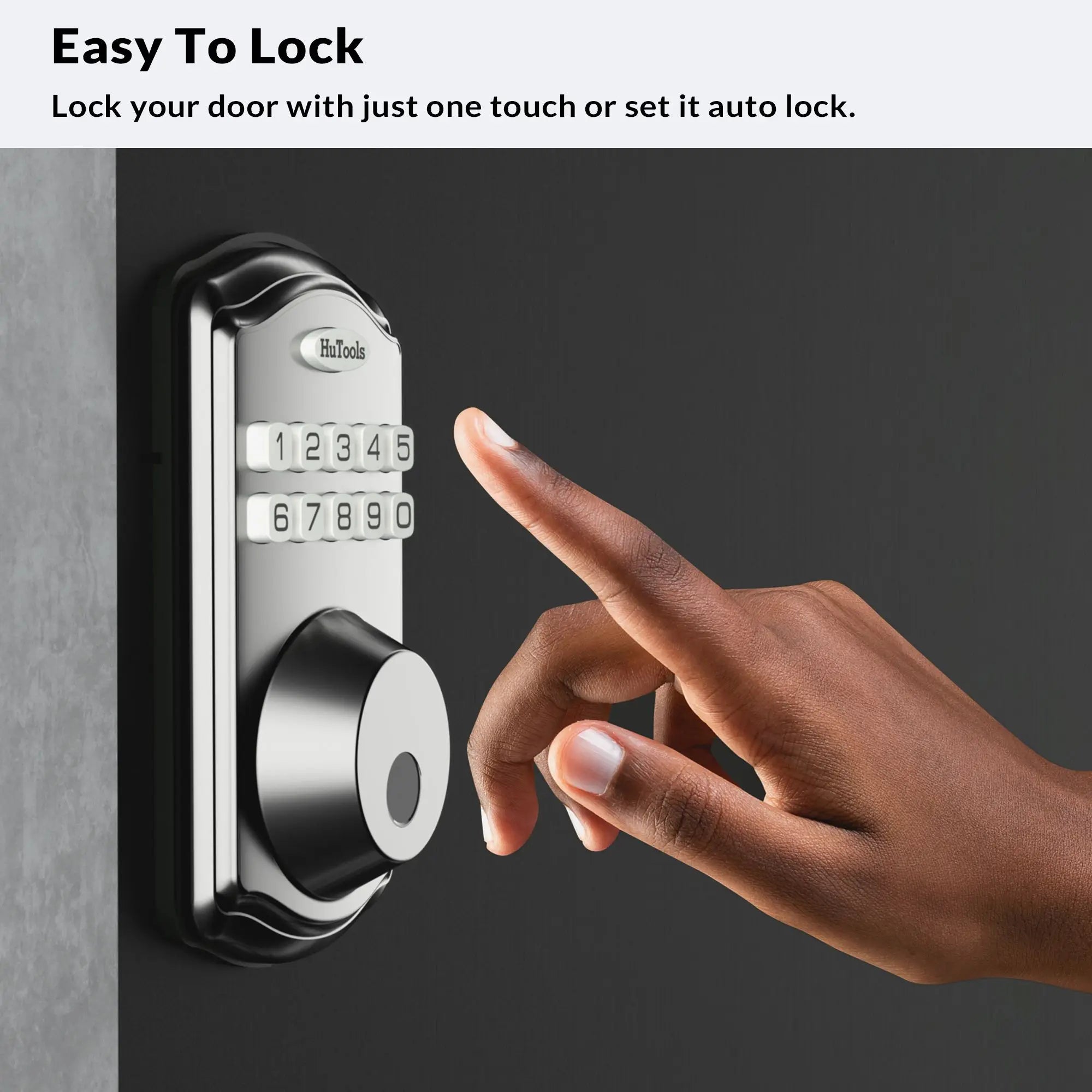 Touch Code Key Locker Smart Keypad Door Lock – Fingerprint Entry, Deadbolt with 20 Touch ...