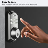 Smart Keypad Door Lock – Fingerprint Entry, Deadbolt with 20 Touch Codes & 20 User Profiles