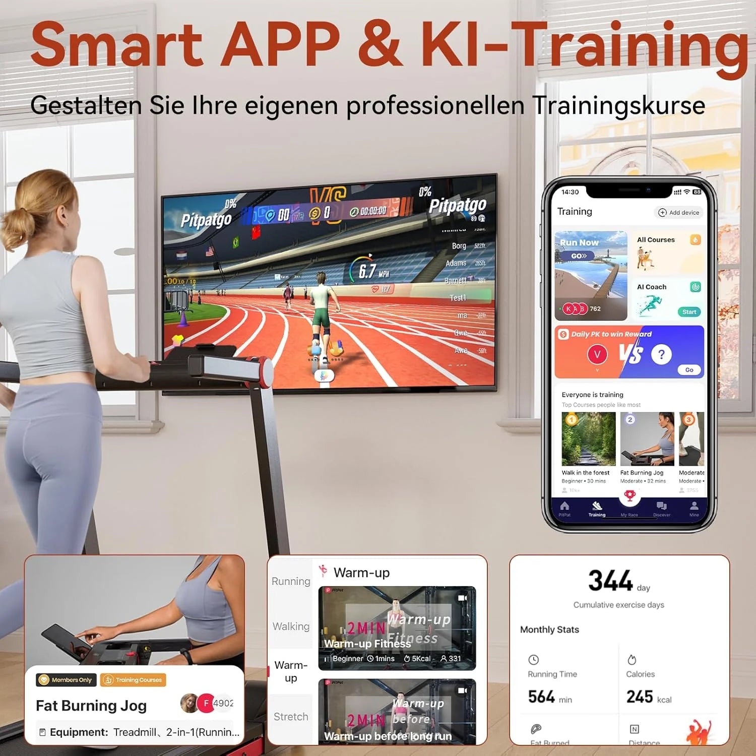 3.5HP Foldable Treadmill — 350 lbs Capacity, 6-Level Incline, App Tracking & 10 MPH Running Speed 🏃‍♂️