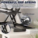 MLG 32-Inch Desk Converter – Height Adjustable Sit-to-Stand Riser with Wide Keyboard Tray for Dual Monitor & Laptop Setup