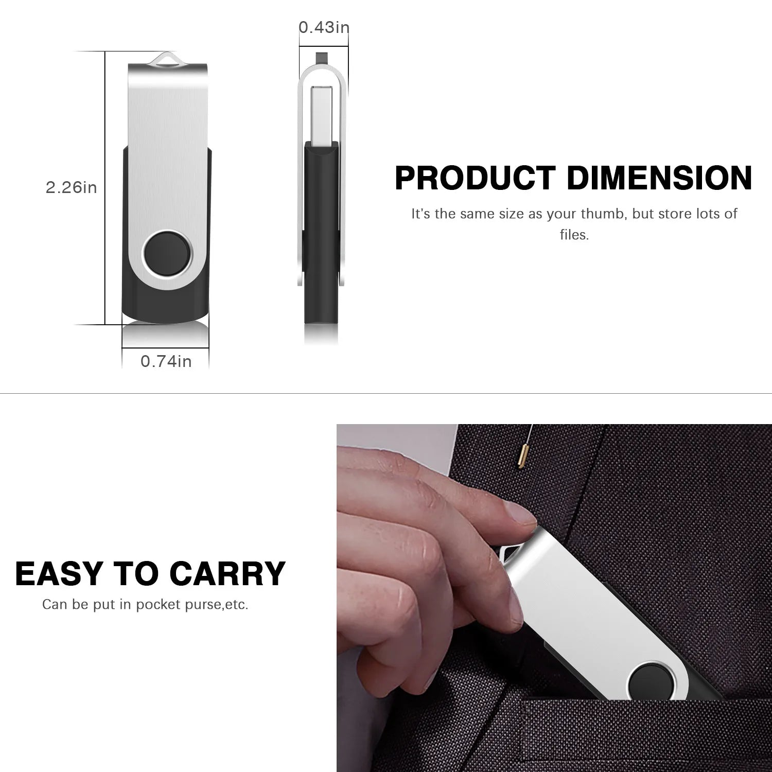 KOOTION 10-Pack U305 USB Flash Drives – High-Speed Pen Drives 32GB/16GB/8GB/1GB Memory Sticks for Data Storage & Transfer