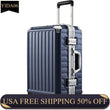 LUGGEX Aluminum Frame Carry-On Suitcase – Zipperless Polycarbonate Hard Shell Luggage with 4 Smooth Wheels