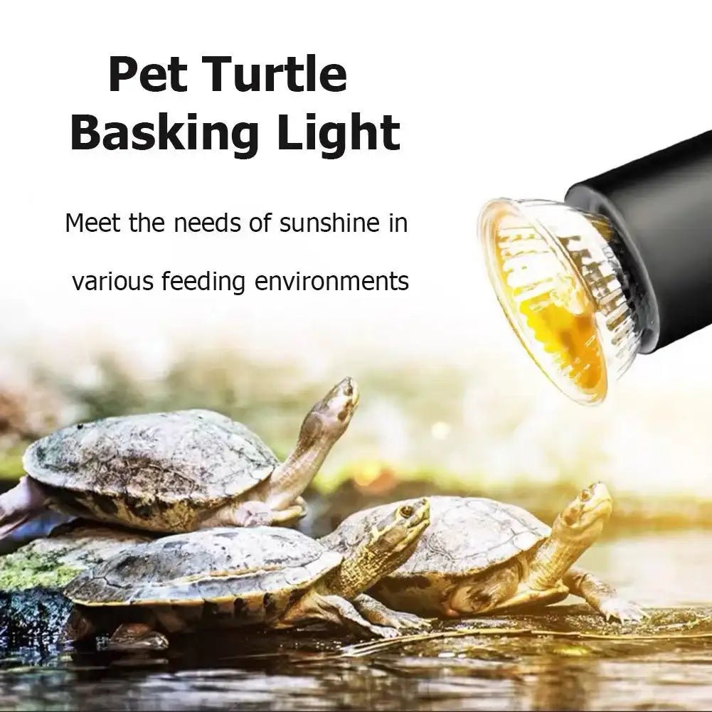 UVA + UVB Pet Reptile Heating Lamp – 25W/50W/75W Heat Light Bulb for Turtles, Lizards & Amphibians, Full Spectrum Sunlamp for Terrariums