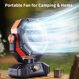 ColdSky Camping Fan with 4 LED Lantern, 8 Speeds & 20000mAh Battery – Portable Outdoor Fan for Camping, Fishing & Desk Use