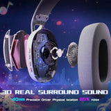 MambaSnake × Attack Shark L60 Tri-Mode Wireless Gaming Headset – 2.4 GHz / Bluetooth / Wired, 40 mm Drivers 🎧🔥