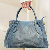 Personalized Wing Pattern Shoulder Bag – Y2K Street Style Elegant Tote for Women