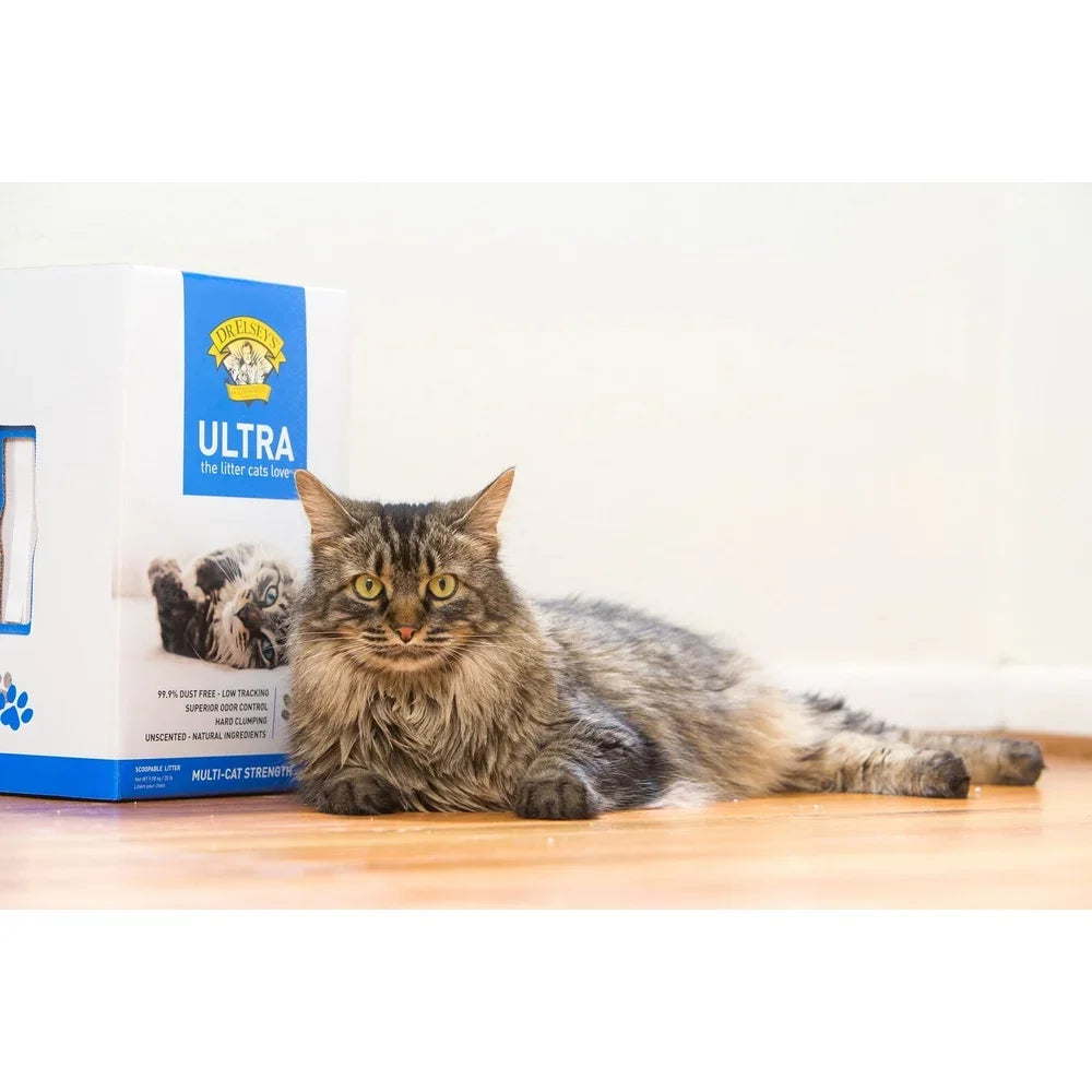 Ultra Clumping Cat Litter – 20lb Unscented Low-Dust Formula, Natural Odor Control, Easy-Scooping Litter for Multi-Cat Homes