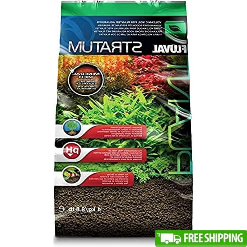AquaTerra Volcanic Aquarium Substrate – 8.8 lb Plant-Growth Soil for Freshwater Tanks & Shrimp Habitats