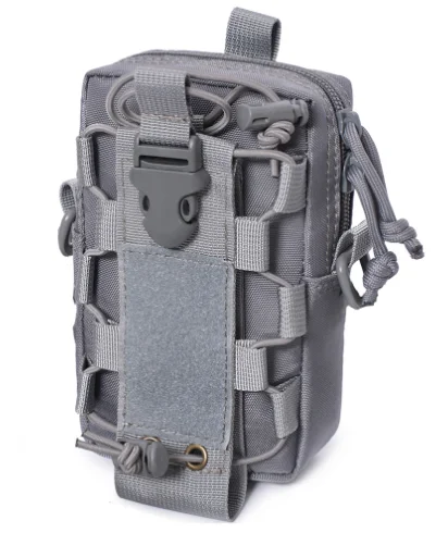 Tactical MOLLE EDC Belt Pouch – Outdoor Waist Organizer Bag | Phone & Water Bottle Carrier with Shoulder Strap