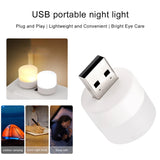 USB Mini LED Night Light – Small Round Plug Lamp for Power Bank & Laptop, Portable Reading Light with Eye Protection