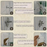Transparent Automatic Bird Feeder – Anti-Splash Outside Cage Feeder for Parrots, Parakeets, Finches & Small Birds