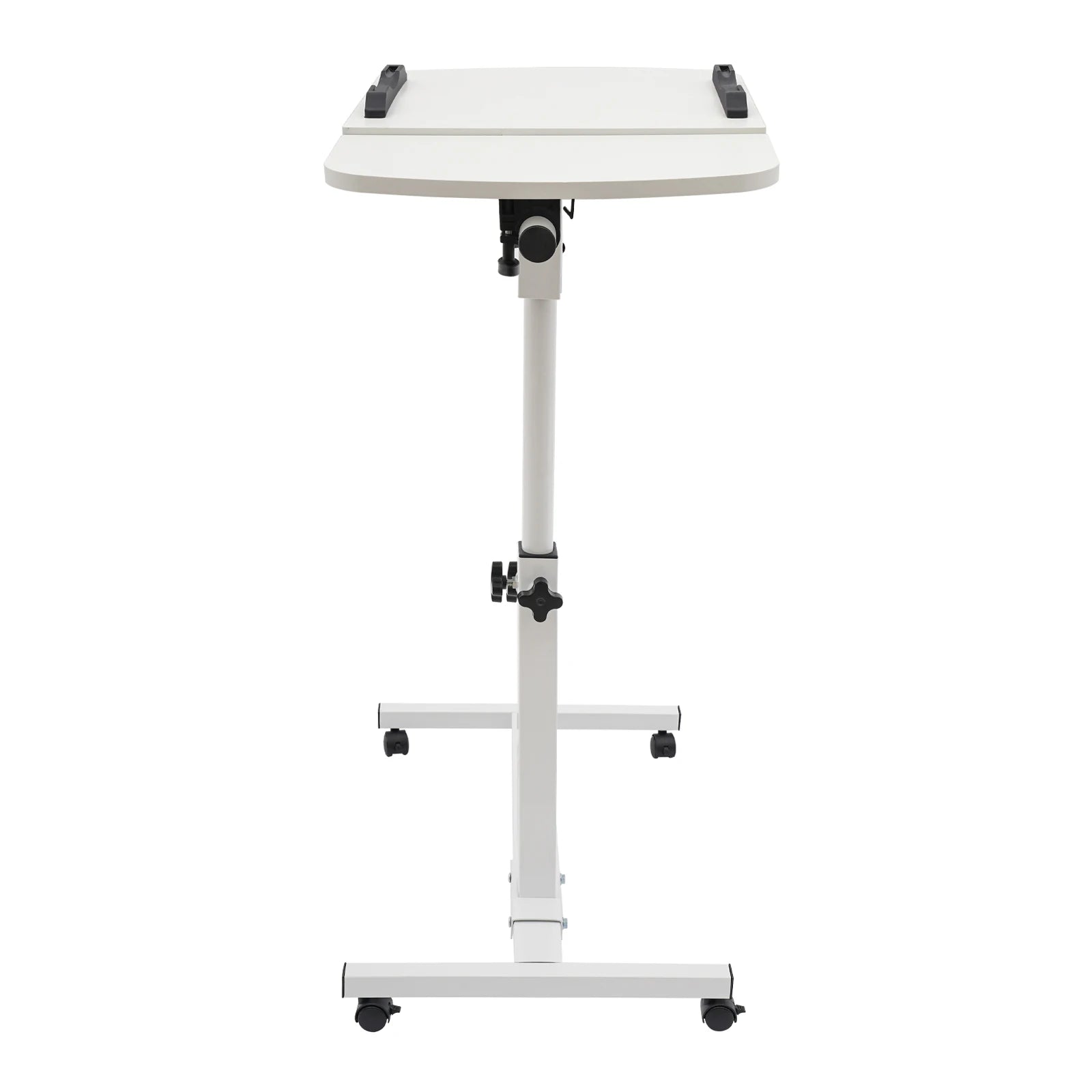 Adjustable Rolling Laptop Desk Stand with Wheels – Mobile Sit-Stand Computer Table