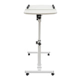 Adjustable Rolling Laptop Desk Stand with Wheels – Mobile Sit-Stand Computer Table