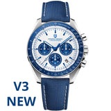 PAGANI DESIGN 2024 Men’s Luxury Quartz Chronograph Watch – Sapphire Mirror, Auto Date, Speed Dial ⌚✨