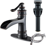 Waterfall Single-Handle Basin Mixer Faucet – Oil-Rubbed Bronze Finish