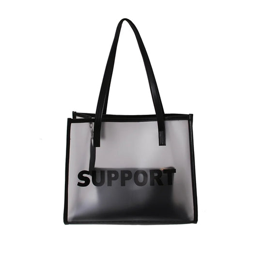 Transparent Mini Tote Pouch for Women – Large Composite Clear Under-Arm Bag