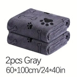 Quick-Dry Microfiber Dog Bath Towel – Soft, Super Absorbent Pet Grooming Towel Set (2 pcs) 🐾