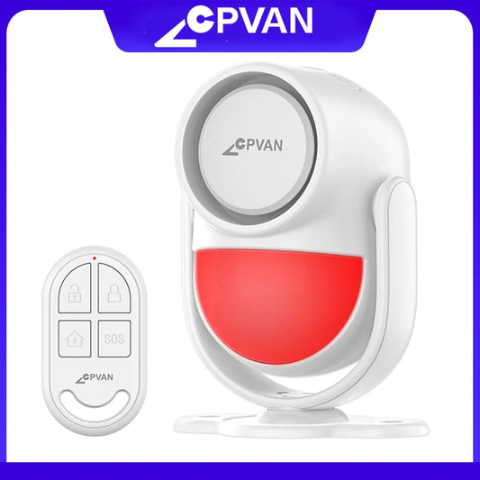 🚨 CPVAN Infrared Motion Detector – Wireless 433MHz PIR Sensor with 125dB Sound Alarm for Home Security