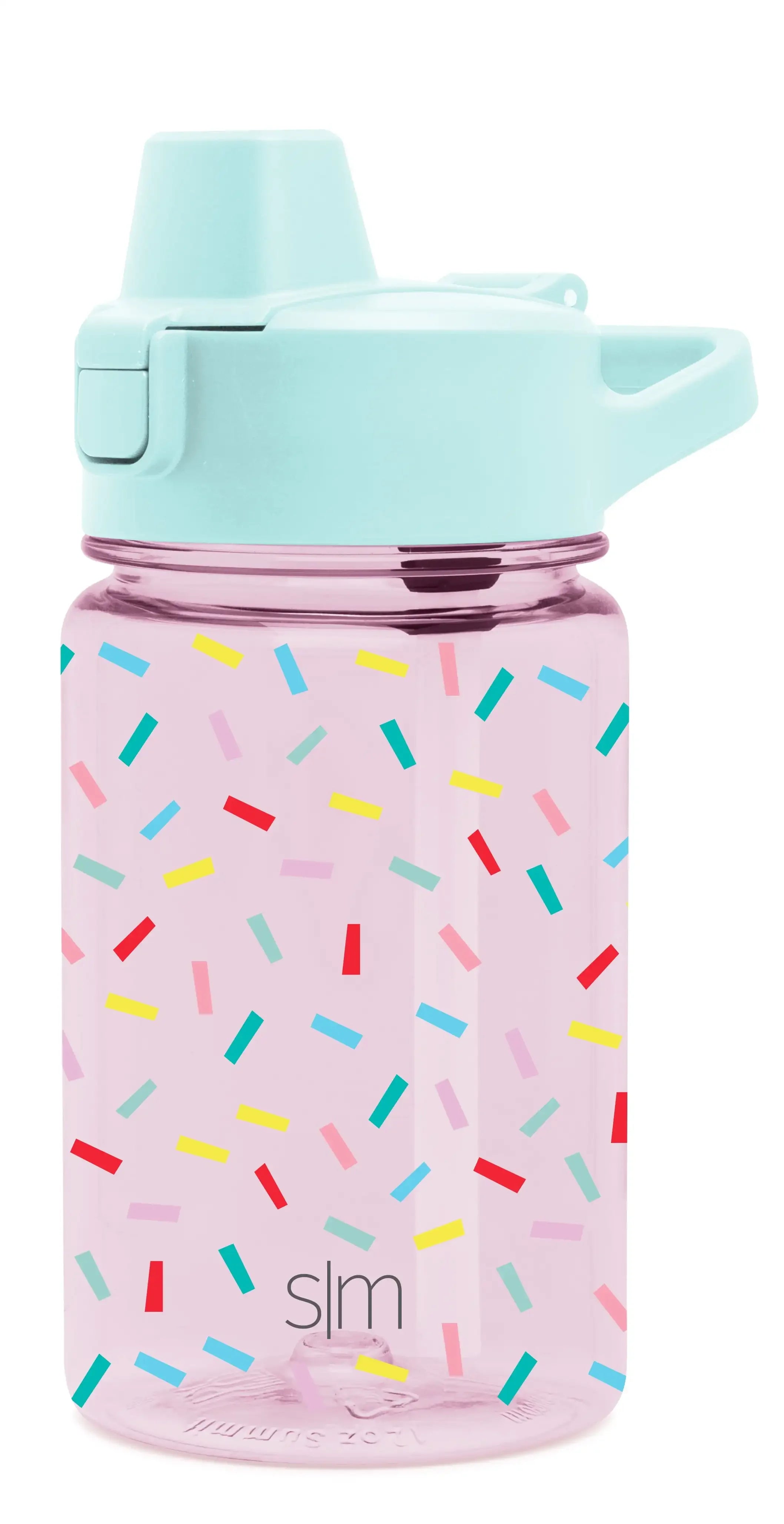 12 fl oz (350 ml) Tritan Reusable Water Bottle – Silicone Straw Lid, Birthday Cake Design & Leak-Proof Portable