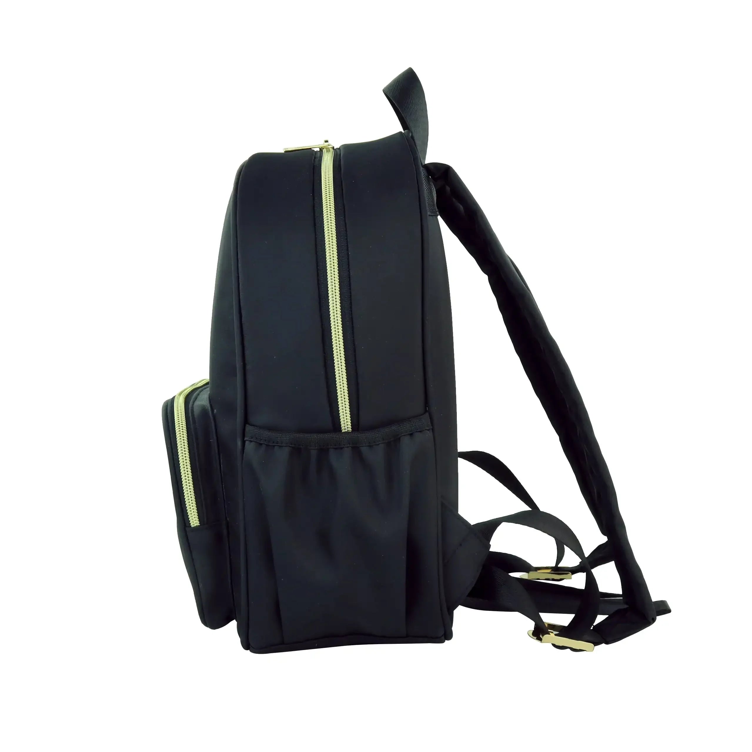 Black Customizable Nylon Backpack – Large Capacity Travel & School Everyday Bag