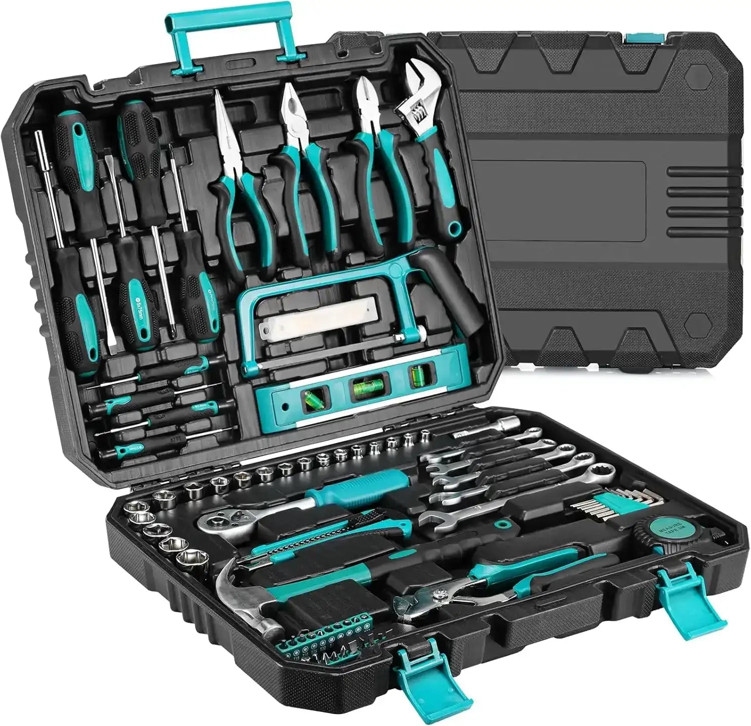 79-Piece Home & Auto Tool Kit with Plastic Toolbox – Comprehensive Hand Tool Set for DIY Repairs