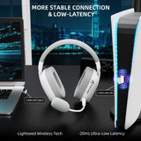 Mambasnake Attack Shark L80 Pro Gaming Headset – Lightweight Over-Ear Stereo Headphones with Mic for PC, PS5, Xbox & Laptops