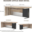 🖥️ 63" Modern Executive Office Desk – Stainless Steel Computer & Writing Desk Workstation for Home & Business