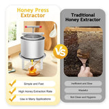 12.6L Manual Honey Press Extractor – Large Capacity Beeswax & Fruit Juice Presser with Handle