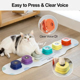 Mewoofun Voice Recording Button – Interactive Talking Pet Training Buzzer with Mat
