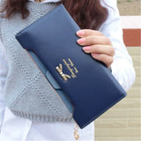 Women’s PU Leather Long Wallet – Cute Bowknot Clutch with Zipper, Multi-Card Slots, Coin Purse & Phone Holder