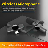 Mini Wireless Lavalier Microphone for Android – Compact, Clip-On Mic for Audio & Video Recording