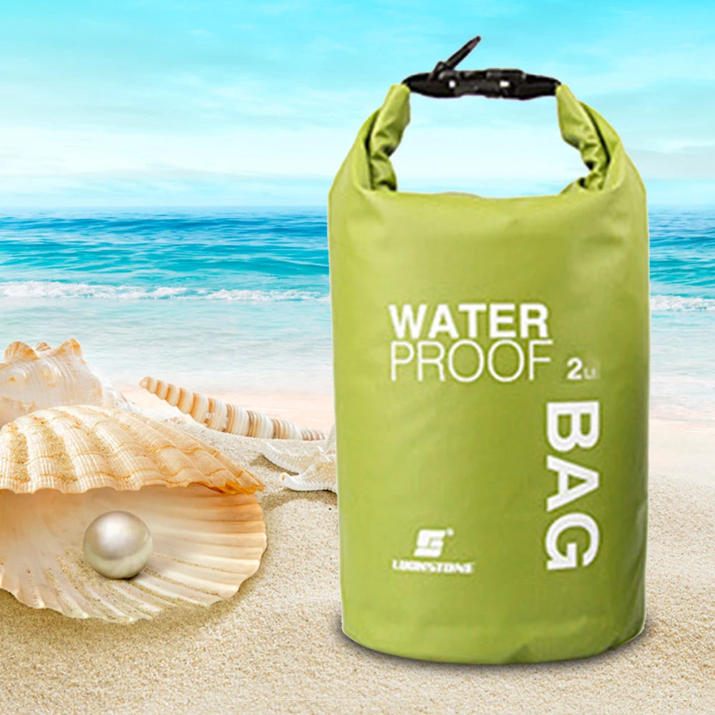 2L waterproof drifting dry bag – PVC mesh floating swimming bag with phone pouch for outdoor swimming, kayaking & travel