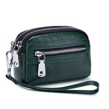 Women’s Genuine Leather Short Wallet – Large-Capacity Cowhide Purse, Female Clutch Handbag & Coin Holder