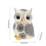 Resin Owl Sculpture Set – Cute Decorative Bird Figurines for Desktop, Home & Office Art Décor