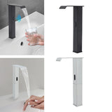 Matte Black Touchless Waterfall Sensor Faucet – One-Hole Kitchen & Bath Upgrade 🖤