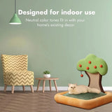 Cat Scratcher Bed with Fluffy Ball – Indoor Kitten & Large Cat Bed with Scratch Pad and Hanging Toy for Play & Rest