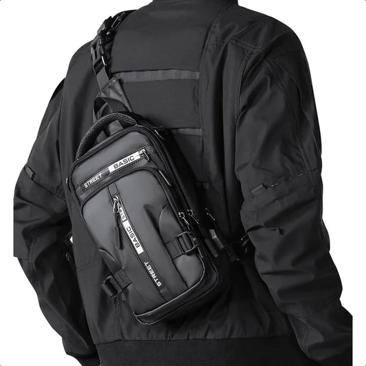 Anti-Theft Sling Crossbody Backpack for Men — Lightweight One-Strap Travel & Motorcycle Daypack