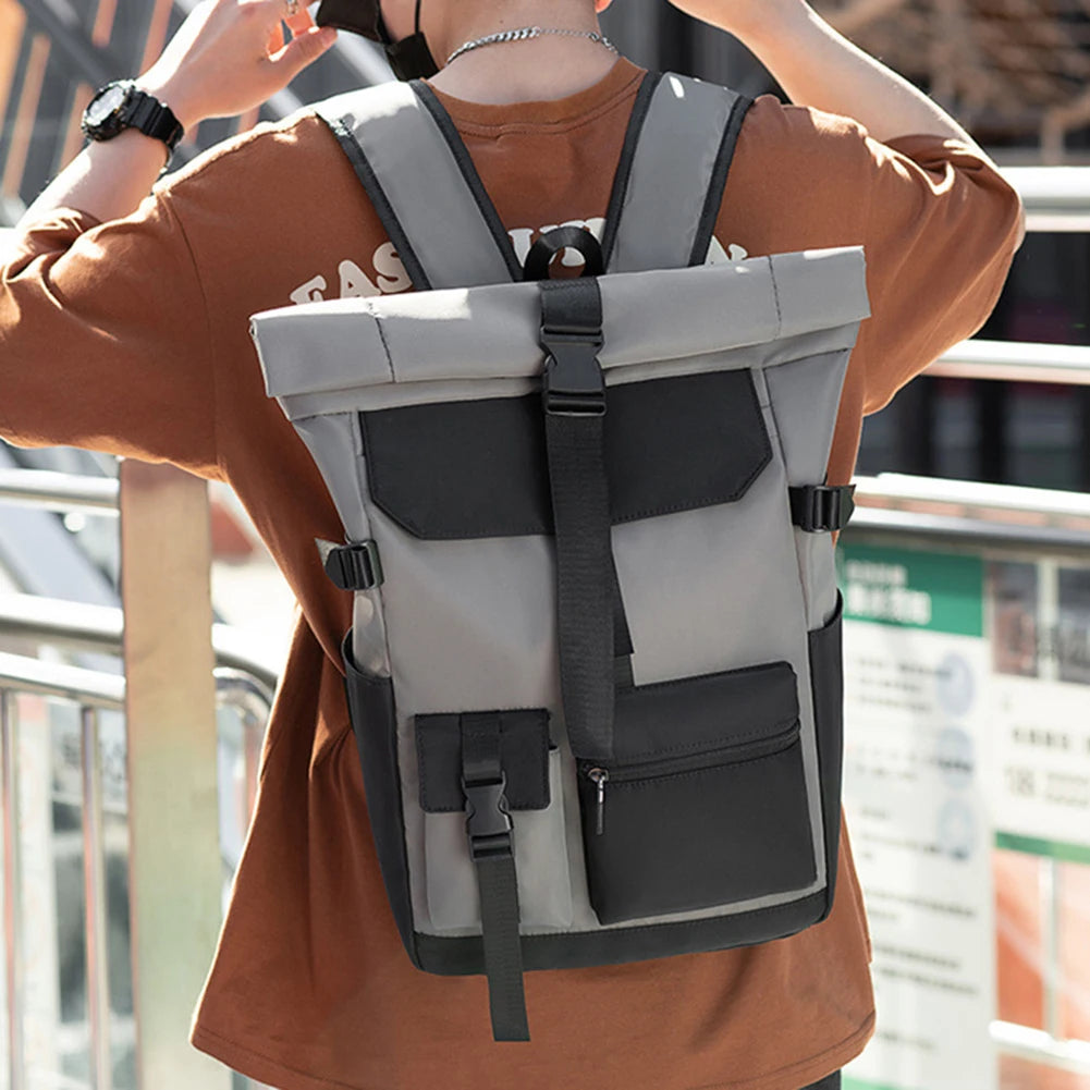 Lightweight Casual Travel Backpack – Multi-Pocket Nylon Daypack | Portable Charger & Phone Organizer Bag