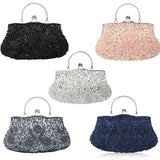 Women’s Beaded Evening Clutch – Elegant Mini Purse with Shoulder Chain for Weddings, Parties & Formal Events