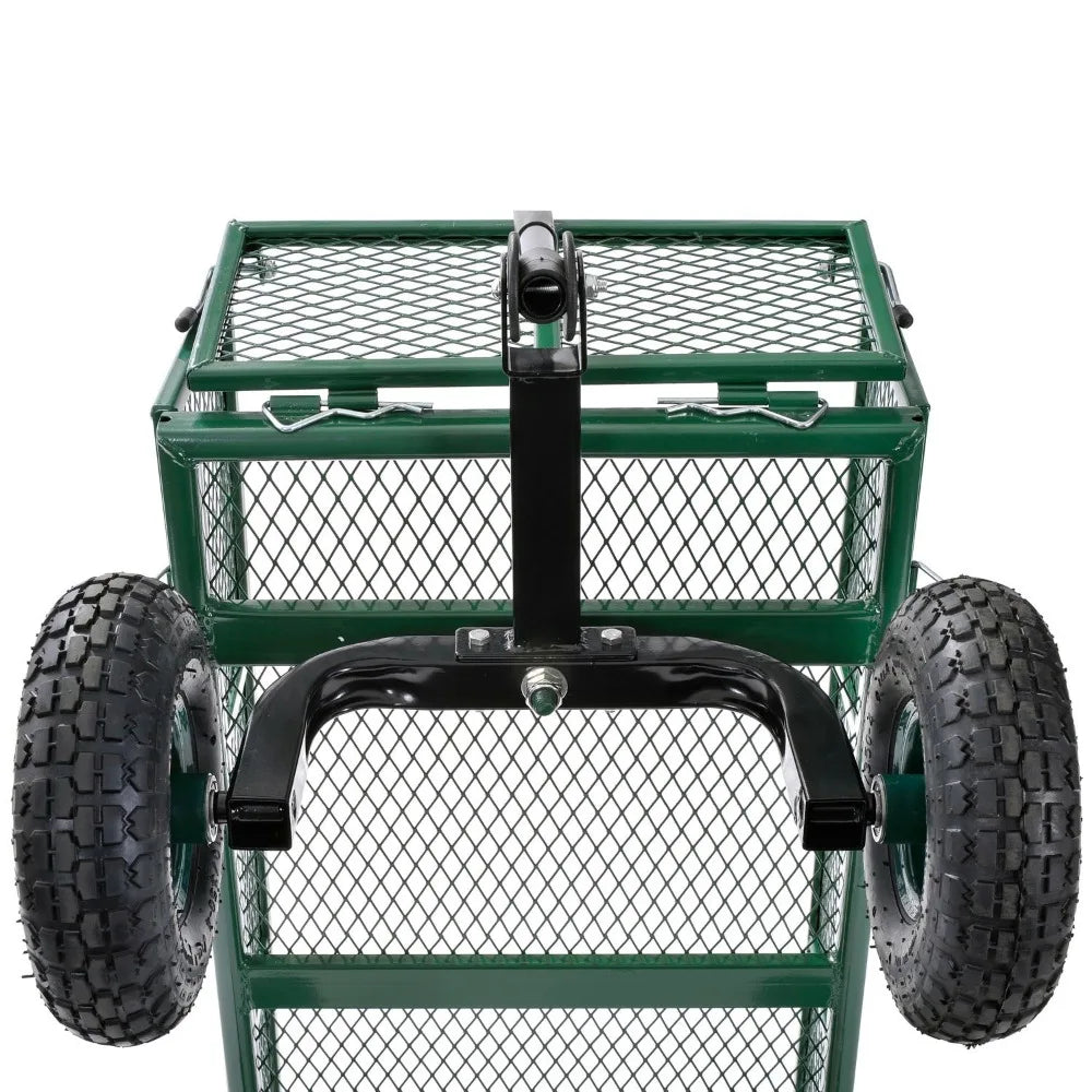 Muscle Carts Steel Utility Garden Wagon – 400-lb Load Capacity, 21-3/4″ Height × 34″ Length × 18″ Width
