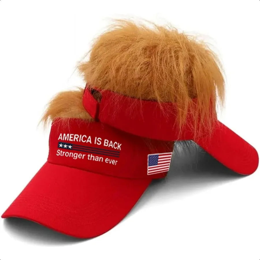 Zadin “Official President Donald T.” Hair-Visor Patriotic Adjustable Cap – Unisex