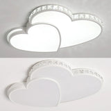 Modern Heart-Shaped Crystal LED Ceiling Light – Flush Mount Lamp for Kids’ Room, Bedroom & Living Room