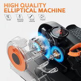 Under-Desk Elliptical Machine – Compact Ellipse Exerciser (12 Speeds) with Remote Control for Seniors & Home Office